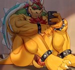 anklet anthro balls barazoku beard biceps big_balls big_muscles big_penis body_hair bracelet cellphone chest_hair claws collar deltoids electronics eyebrows facial_hair flaccid foreskin genitals glans hair holding_object holding_phone horn huge_muscles humanoid_genitalia humanoid_penis inside jewelry kemono legband looking_at_viewer male muscular muscular_anthro muscular_male non-mammal_balls nude pecs penis phone shell sitting smartphone smile solo spiked_anklet spiked_bracelet spiked_collar spiked_legband spiked_shell spiked_tail spikes spikes_(anatomy) tail taking_picture thick_arms thick_thighs urethra lhjal2 mario_bros nintendo bowser koopa scalie 2024 hi_res