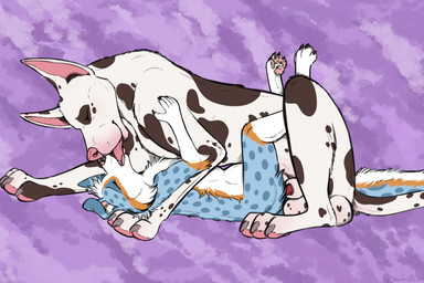 anal anal_knotting anal_penetration animal_genitalia animal_penis anthro anthro_on_bottom anthro_on_feral anthro_penetrated balls bestiality bestiality_kiss canine_genitalia canine_penis duo erection eyes_closed feral feral_on_top feral_penetrating feral_penetrating_anthro feral_penetrating_male french_kissing genitals intraspecies intraspecies_bestiality kissing knot knot_root knotted_penis knotting larger_feral larger_male larger_on_top lying male male/male male_on_anthro male_on_bottom male_on_feral male_on_top male_penetrated male_penetrating male_penetrating_anthro male_penetrating_male nude on_back on_bottom on_top open_mouth pawpads penetration penile penile_penetration penis sex sheath side_view size_difference smaller_anthro smaller_male smaller_on_bottom smaller_penetrated smile tongue tongue_out iceshadow13 canid canine canis domestic_dog mammal hi_res