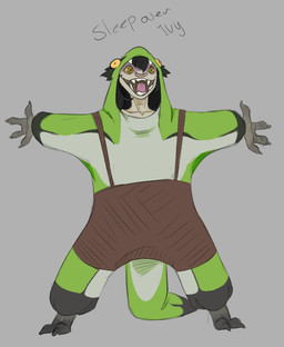 claws clothing facial_piercing fangs female happy markings nose_piercing nose_ring onesie overalls piercing ring_piercing smile smiling_at_viewer solo tail teeth yellow_eyes jizzus deadlock_(game) valve ivy_(deadlock) gargoyle humanoid