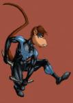 cape clothing grumpy hero male solo shesamonkey batman_(series) dc_comics diddy_kong_racing donkey_kong_(series) nintendo diddy_kong nightwing_(dc) haplorhine mammal monkey primate comic hi_res