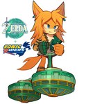 alternate_species anthro blonde_hair blue_eyes clothing ear_piercing ear_ring furrification hair hover_bike long_hair male piercing ring_piercing simple_background solo text theadamay1 nintendo sega sonic_riders sonic_the_hedgehog_(series) tears_of_the_kingdom the_legend_of_zelda link canid canine mammal crossover english_text