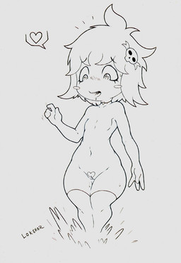 4_fingers blush breasts clothing featureless_chest female fingers genitals hair heart_eyes heart_symbol legwear mostly_nude navel not_furry open_mouth short_hair simple_background solo thigh_highs vulva white_background ultama_lokshar ultamalokshar cartoon_network the_amazing_world_of_gumball carrie_krueger ghost spirit 2018 digital_media_(artwork) hi_res monochrome