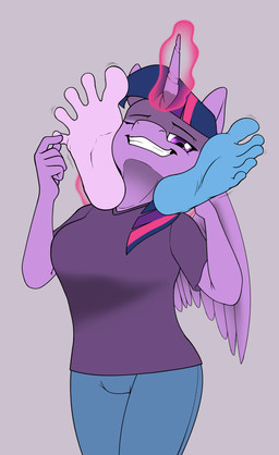 5_toes anthro feet female foot_fetish foot_focus group hair horn humanoid_feet magic plantigrade purple_body purple_hair smile soles toes trio nudeknightart friendship_is_magic hasbro my_little_pony starlight_glimmer_(mlp) trixie_(mlp) twilight_sparkle_(mlp) equid equine horse mammal hi_res