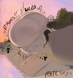 :3 anthro anthro_pred belly belly_overhang belly_rolls belly_squeeze big_belly biped black_clothing black_eyebrows black_footwear black_hoodie black_legwear black_nose black_socks black_stockings black_text black_thigh_highs black_thigh_socks black_topwear blep bloated blush blush_lines bone bone_breaking bone_imprints bones_in_stomach bottomless bottomless_anthro bottomless_male calling_for_help canal cheek_blush cheek_tuft closed_smile clothed clothing cloud compression_sound_effect count crunch crushing_sound_effect curved_text death death_count digestion dripping ears_up evening eyebrows facial_tuft fatal_vore fingers footwear fully_inside fur half-closed_eyes hand_on_belly hand_on_own_belly head_tuft hoodie huge_belly hyper hyper_belly iconography imminent_death legwear light long_sleeves looking_at_belly looking_at_own_belly looking_at_self male male_anthro male_pred mass_vore monotone_belly monotone_body monotone_clothing monotone_face monotone_footwear monotone_fur monotone_hands monotone_hoodie monotone_legwear monotone_socks monotone_stockings monotone_tail monotone_thigh_highs monotone_thigh_socks monotone_topwear motion_lines mouth_closed muffled multiple_prey narrowed_eyes number outside pain pink_inner_ear pointy_ears prey_count prick_ears red_blush rumbling_stomach same_size_vore satisfied_look shortened_sound_effect side_view sitting sitting_on_wall skull skull_imprint sky smile socks soft_vore solo sound_effect_variant sound_effects stockings sunset tail text thigh_highs thigh_socks tongue tongue_out topwear tuft twitter_handle unseen_prey unwilling_prey vore vowelless vowelless_sound_effect vowelless_vocalization water white_belly white_body white_ears white_face white_fur white_hands white_tail white_tuft wrinkles_in_clothes tcsrjx silly_cat_(mauzymice) domestic_cat felid feline felis mammal 2025 digital_media_(artwork) digital_painting_(artwork) english_description english_text hi_res lighting painting_(artwork) shaded signature soft_shading
