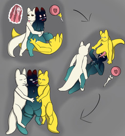 anal belly belly_rub big_belly blue_body blush bodily_fluids breast_grab breasts cuddling cum cum_in_ass cum_in_vagina cum_inside cum_on_breasts cum_on_face double_penetration female feral genital_fluids group group_sex hand_on_breast impregnation internal internal_anal internal_vaginal male male/female mixed_cum_impregnation nipples one_eye_closed ovum ovum_with_heart penetration pregnant pregnant_female pregnant_feral sex sperm_cell sperm_cell_with_face tail threesome tongue tongue_out trio white_body yellow_body coldsovereign rain_world videocult inv_(rain_world) monk_(rain_world) survivor_(rain_world) slugcat hi_res