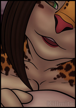 5_fingers anthro bangs bedroom biped black_border bob_cut border breast_squish breasts brown_hair close-up cuddling detailed_background female fingers fur green_eyes hair humanoid_hands inside leopard_spots male male/female markings multicolored_body multicolored_fur nude open_mouth open_smile pose romantic romantic_couple short_hair side_bangs smile spots spotted_body spotted_fur squish straight_hair white_body white_fur yellow_body yellow_fur killmite jojo_maxwell_(killmite) rai_(killmite) felid jaguar leopard mammal pantherine 2026 colored digital_drawing_(artwork) digital_media_(artwork) hi_res pinup shaded watermark