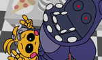 4_fingers anthro anthro_on_anthro anthro_penetrated anthro_penetrating anthro_penetrating_anthro balls beakless big_dom_small_sub big_penis black_sclera blue_balls blue_body blue_ears blue_penis checkered checkered_floor clothing deep_throat dominant dominant_male double_v_sign duo erection face_fucking female female_anthro female_penetrated fingers food furniture genitals gesture hand_gesture hand_on_another's_head hand_on_head high-angle_view huge_penis inside interspecies irrumatio kneeling kneeling_oral_position larger_male looking_at_viewer looking_up looking_up_at_viewer machine male male/female male_anthro male_penetrating male_penetrating_female oral oral_penetration panties penetration penile penis penis_in_mouth pink_cheeks pink_clothing pink_panties pink_underwear pizza plate red_eyes sex sharp_teeth size_difference smaller_female smaller_penetrated standing submissive submissive_female table teeth underwear v_sign vein veiny_penis white_bib white_eyes yellow_body bav five_nights_at_freddy's five_nights_at_freddy's_2 scottgames toy_chica_(fnaf) withered_bonnie_(fnaf) animatronic avian bird chicken galliform gallus_(genus) lagomorph leporid mammal phasianid rabbit robot robot_anthro 2024 2d_animation animated digital_media_(artwork) loop no_sound short_playtime webm