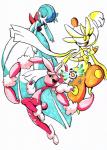 ambiguous_gender anthro biped clothed clothing feral group nude simple_background white_background nintendo pokemon pokemon_mystery_dungeon spike_chunsoft team_charm generation_6_pokemon humanoid lagomorph mammal mega_evolution mega_gardevoir mega_lopunny mega_medicham pokemon_(species) hi_res