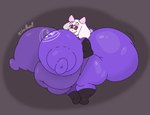 anthro belly big_belly big_breasts big_butt breasts butt eyewear female glasses huge_breasts huge_butt hyper hyper_breasts hyper_butt nipple_outline overweight simple_background solo thick_thighs vanillawoff undertale undertale_(series) toriel bovid caprine goat mammal 2025