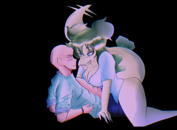 4_fingers anthro bald big_breasts big_tail black_background blue_eyes blush blush_lines bottomless bottomless_anthro bottomless_female bottomwear breasts claws cleavage clothed clothing curvy_figure denim denim_bottomwear denim_clothing double_bun duo eye_contact female female_on_human female_on_top finger_claws fingers green_hair hair hair_bun human_on_anthro imminent_sex interspecies jeans light-skinned_male light_body light_skin long_tail looking_at_another male male/female male_on_anthro male_on_bottom medium_hair on_bottom on_top open_clothing open_shirt open_topwear pale_body pale_scales pants shirt shirt_only simple_background smile snout spiked_tail spikes spikes_(anatomy) t-shirt t-shirt_only tail thick_thighs topwear topwear_only voluptuous voluptuous_anthro voluptuous_female white_clothing white_shirt white_t-shirt white_topwear wide_hipped_anthro wide_hipped_female wide_hips autumnsnoise cavemanon_studios goodbye_volcano_high ko_op_(game_developer) snoot_game anon_(snoot_game) stella_(gvh_beta) dinosaur human mammal ornithischian prehistoric_species reptile scalie stegosaurian stegosaurus thyreophoran 2024 anaglyph digital_drawing_(artwork) digital_media_(artwork) hi_res stereogram