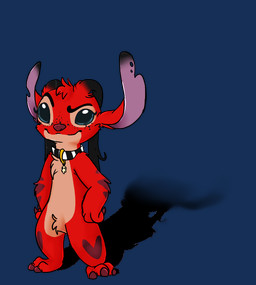 3_toes alternate_species antennae_(anatomy) arm_markings blue_eyes chest_tuft claws collar crotch_tuft dipstick_ears ear_markings eyebrows eyelashes feet female fluffy freckles fur hands_on_hips head_tuft leg_markings markings multicolored_ears notched_ear raised_eyebrow red_body red_claws red_fur red_nose simple_background smile solo toes transparent_background tuft strayva disney lilo_and_stitch fan_character lyra_(strayva) alien experiment_(lilo_and_stitch) 2015 alpha_channel digital_drawing_(artwork) digital_media_(artwork)