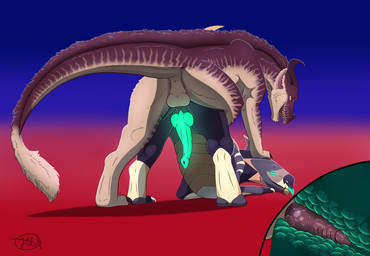 all_fours anal anal_penetration animal_genitalia animal_penis anus backsack balls blue_background blue_tongue butt claws cutaway doggystyle duo erection feral feral_on_feral flared_penis from_behind_position fur genital_slit genitals glowing glowing_genitalia glowing_penis green_penis horn internal knot looking_pleasured male male/male male_penetrated male_penetrating male_penetrating_male penetration penis red_background scales sex simple_background spikes step_pose step_position tail toe_claws tongue tongue_out vein ferilla mythology aero_(latiodile) shaonics dragon furred_dragon furred_scalie mythological_creature mythological_scalie scalie absurd_res hi_res