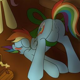 alcohol anatomically_correct anatomically_correct_genitalia anatomically_correct_vulva animal_genitalia animal_vulva anus beverage blue_body blue_feathers blue_fur blush cutie_mark drunk duo equine_genitalia equine_vulva eyes_closed feathered_wings feathers female feral fur genitals hair high-angle_view multicolored_hair multicolored_tail open_mouth pink_hair rainbow_hair rainbow_tail sleeping solo_focus substance_intoxication tail tongue vulva wings yellow_body yellow_fur datte-before-dawn friendship_is_magic hasbro my_little_pony mythology fluttershy_(mlp) rainbow_dash_(mlp) equid equine mammal mythological_creature mythological_equine pegasus 1:1