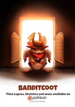 ambiguous_gender anthro bandolier black_eyes clothing door dual_wielding featureless_crotch fur gun handgun hat headgear headwear holding_gun holding_object holding_ranged_weapon holding_weapon humor kerchief neckerchief neckwear nude pistol pun ranged_weapon solo tan_body tan_fur text visual_pun weapon white_body white_fur piper_thibodeau bandicoot mammal marsupial digital_media_(artwork) digital_painting_(artwork) english_text painting_(artwork)