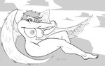 angry anthro big_breasts breasts convenient_censorship feathered_wings feathers female nipples nude sitting solo thick_thighs wide_hips wings mozzieslaya fallen_angel_(painting) mythology brenda_(mozzieslaya) angel dragon fallen_angel mythological_creature mythological_scalie scalie hi_res monochrome