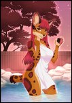 5_fingers anthro black_border border breasts detailed_background eyebrows eyelashes female fingers night outside sky smile star starry_sky kyotoleopard revy_(terrythetazzytiger) felid feline leopardus mammal ocelot 2020 absurd_res dated digital_media_(artwork) hi_res