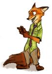 anthro clothed clothing fur male solo ydk1226 disney zootopia nick_wilde canid canine fox mammal red_fox true_fox low_res