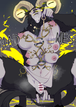 6_breasts anthro areola big_breasts black_body black_fur breasts censor_bar censored_genitalia censored_vulva crouching female fur genitals horizontal_pupils horn multi_breast nipples pupils solo tail thick_thighs vulva weighing_scale wide_hips yellow_eyes mishikan elden_ring elden_ring_nightreign fromsoftware libra_creature_of_night bovid caprine caprine_demon demon goat_demon mammal absurd_res censored hi_res