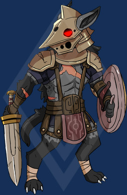 anthro armor feet gladiator gladiator_armor hidden_face leather leather_armor male melee_weapon shield solo sword warrior weapon diamond_grenadier nintendo pokemon ryker_the_gladiator generation_3_pokemon gnoll hyena mammal mightyena pokemon_(species) alpha_channel
