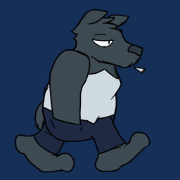 annoyed anthro bored bottomwear cigarette clothed clothing denim denim_bottomwear denim_clothing female floppy_ears hand_in_pocket jeans pants pockets simple_background solo transparent_background walk_cycle walking str8aura-no-not-that-one pack_street betty_(weaver) canid canine canis mammal wolf 1:1 2d_animation alpha_channel animated frame_by_frame loop