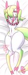 absurd_res bed bedroom_eyes big_butt body_pillow breloom bulge butt fakemon fan_character furniture gardevoir generation_3_pokemon hi_res horn humanoid looking_at_viewer male narrowed_eyes nintendo pillow pokemon pokemon_(species) seductive solo theeldritcheyes thick_thighs wide_hips