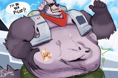 after_vore anthro belly duo eyewear male male/male nipples oral_vore overweight overweight_male size_difference sunglasses vore grizzlyear34 nintendo star_fox fox_mccloud wolf_o'donnell canid canine canis mammal wolf 3:2 absurd_res hi_res