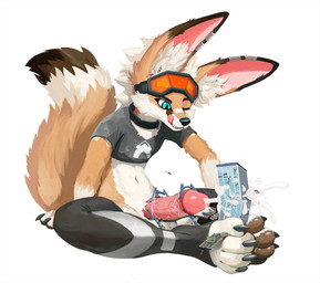 4_toes aircraft anthro big_ears big_penis bodily_fluids bridge building building_destruction car clothing cum cumshot destruction ear_piercing ejaculation erection excessive_cum excessive_genital_fluids eyewear eyewear_on_head feet fur genital_fluids genitals glans goggles goggles_on_head humanoid_genitalia humanoid_penis improvised_sex_toy inner_ear_fluff legwear macro macro_anthro macro_male male masturbation orgasm partially_clothed_anthro partially_clothed_male penis piercing size_difference skyscraper solo stockings tail thigh_highs toes tongue tongue_out tuft vehicle pogonip kt_(character) canid canine fennec_fox fox mammal true_fox hi_res