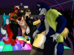 anthro breasts clothed clothing dance_floor female from_behind_position group laser male male/female nightclub one_breast_out party party_sex piercing public public_sex sex azzieworks wolfeus canid canine mammal aurelia_(disambiguation) 4:3 digital_media_(artwork)