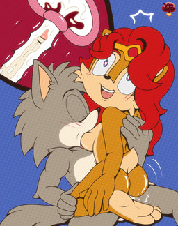 anthro blue_eyes blush bodily_fluids breast_play breast_suck breasts brown_body brown_fur butt cervical_contact cervix crown cum cum_in_uterus cum_in_vagina cum_inside cumshot duo ejaculation erection eyes_closed feet female female_penetrated fingers from_behind_position fur genital_fluids genitals hair headgear headgear_only heart_pupils internal internal_vaginal looking_pleasured male male/female male_penetrating male_penetrating_female mature_anthro mature_female nude open_mouth orgasm orgasm_face penetration penile penile_penetration penis penis_in_vagina sex simple_background sitting smile soles spread_legs spreading sucking tail teeth toes tongue tongue_out uterus vaginal vaginal_penetration vulva ladycherrybomba archie_comics light_mobius sega sonic_the_hedgehog_(archie) sonic_the_hedgehog_(comics) sonic_the_hedgehog_(series) sally_acorn sally_acorn_(light_mobius) canid canine canis chipmunk ground_squirrel mammal rodent sciurid wolf digital_media_(artwork) hi_res