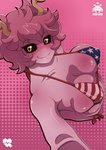 american_flag american_flag_bikini antennae_(anatomy) bikini blush breast_squish breasts clothing female female_humanoid flag flag_bikini flag_clothing flag_print flag_swimwear hair high-angle_view horn looking_at_viewer nipple_outline not_furry pink_background pink_body pink_hair pink_skin print_bikini print_clothing print_swimwear selfie simple_background smile solo squish swimwear two-piece_swimsuit united_states_of_america cinnamon6 my_hero_academia ashido_mina horned_humanoid humanoid mammal quirked_human_(my_hero_academia)