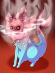 acid_armor ambiguous_gender blue_body boil cooked cross-popping_vein feral glowing_hot iconography pain popping popping_boils pupils red_background red_face red_pupils simple_background solo steam suffering tail dlrowdog nintendo pokemon canid canine eeveelution generation_1_pokemon mammal pokemon_(species) vaporeon 3:4 absurd_res hi_res