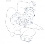 anthro balls butt genitals humanoid_genitalia humanoid_hands humanoid_penis kemono male penis simple_background slightly_chubby solo white_background flappydog epic_games fortnite polar_patroller bear mammal polar_bear ursine 2020