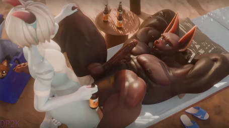 2_horns abdominal_bulge abs anal anal_penetration anthro anthro_on_anthro anthro_penetrated anthro_penetrating anthro_penetrating_anthro beach black_sclera blue_body bottle bracelet brown_body butt claws clenched_teeth clothing container dialogue digit_ring drinking_alcohol duo erection eyebrow_piercing facial_piercing feet footwear genitals hand_on_knee hand_on_leg hands_behind_head holding_bottle holding_container holding_object horn humanoid_genitalia humanoid_penis jewelry larger_anthro larger_male laugh looking_at_another looking_at_partner lying lying_on_chair male male/male male_penetrated male_penetrating male_penetrating_male moan muscular muscular_anthro muscular_arms muscular_bottom muscular_male nipples on_back outdoor_nudity outside outside_sex pecs penetration penile penile_penetration penis penis_in_ass piercing ring sand sandals sex sharp_teeth shoes size_difference small_dom_big_sub small_top_big_bottom smaller_anthro smaller_male spread_legs spreading tail talking_to_another talking_to_partner teeth thick_thighs toe_ring toes white_body white_eyes doctorpurple2000 sound_warning valorlynz_(modeler) voidslut_(va) mythology minz_(e_zoid) vanta_(e-zoid) anubian_jackal canid canine canis dragon jackal mammal mythological_creature mythological_scalie scalie 16:9 3d_(artwork) 3d_animation animated digital_media_(artwork) english_audio short_playtime sound webm widescreen