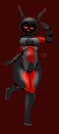 2019 alien alter_ego android big_breasts breasts clothed clothing curvy_figure dual_persona epic_games female fortnite gemini_(fortnite) grumpy hi_res humanoid jaynatorburudragon lagomorph leporid looking_at_viewer machine mammal pose rabbit robot robot_humanoid skinsuit solo standing thick_thighs tight_clothing voluptuous wide_hips