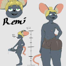 anthro big_penis blonde_hair blue_body blue_fur bodily_fluids bulge clothing erection femboy fur genital_fluids genitals green_eyes hair height humanoid_genitalia humanoid_penis looking_at_viewer male nipples nude penis precum shirtless_male side_view simple_background smile smiling_at_viewer smirk solo spandex tail text tight_clothing luckyhomie remi_(luckyhomie) mammal mouse murid murine rodent 1:1 hi_res