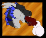 animal_genitalia balls duo erection eyes_closed feral forked_tongue genitals knot knotted_penis male male/male oral penis sheath tongue tongue_out zotz_(artist) mythology alym aquatic_dragon dragon marine mythological_creature mythological_scalie scalie 2018