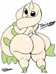 anthro big_butt black_eyes butt female female_anthro horn huge_butt looking_at_viewer looking_back looking_back_at_viewer nude simple_background solo thick_thighs white_background wide_hips jyto bandai_namco digimon digimon_(species) terriermon 2024 3:4 hi_res