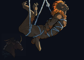 2_toes anthro balls bdsm bondage bound erection feet genitals hair hairy humanoid_genitalia humanoid_penis male moahwk multi_eye muscular penis restraints rope rope_bondage rope_harness solo spider_web toes sodapopfizz terek arachnid arthropod mygalomorph spider tarantula hi_res