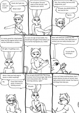 anthro clothing dialogue duo eyewear female fisting glasses penetration simple_background size_difference sniffing speech_bubble text white_background bernielover disney zootopia hauschka judy_hopps lagomorph leporid mammal mouse murid murine rabbit rodent comic english_text hi_res monochrome