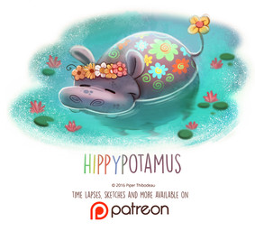 ambiguous_gender bodypaint eyes_closed feral floating flower humor lily_pad plant pond pun simple_background solo text visual_pun water white_background piper_thibodeau common_hippopotamus hippopotamid mammal 2016 digital_media_(artwork) digital_painting_(artwork) english_text painting_(artwork)