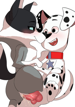 anatomically_correct anatomically_correct_genitalia anatomically_correct_penis animal_genitalia animal_penis animal_vulva black_ears black_nose black_spots blue_sclera bodily_fluids butt canine_genitalia canine_penis canine_vulva countershade_face countershading cum cum_in_vagina cum_inside duo facial_tuft female feral floppy_ears fur genital_fluids genitals grey_body grey_fur heterochromatic_ears male male/female penetration penile penile_penetration penis penis_in_vagina pink_inner_ear spots toony tuft vaginal vaginal_penetration vulva white_body white_fur white_spots anonymous_artist 101_dalmatian_street 101_dalmatians disney dylan_(101_dalmatians) summer_(101_dalmatians) border_collie canid canine canis collie dalmatian domestic_dog herding_dog mammal pastoral_dog sheepdog absurd_res hi_res