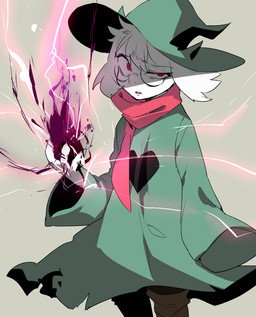 ambiguous_anthro ambiguous_gender anthro biped claws clothed clothed_anthro clothing dark_magic eyewear finger_claws floppy_ears front_view fully_clothed fully_clothed_anthro fur glasses green_clothing green_hat green_headwear green_robe hat headgear headwear heart_symbol humanoid_hands magic magic_user monotone_body monotone_fur pink_scarf red_eyes robe scarf simple_background solo standing tan_background white_body white_ears white_fur sskomu deltarune undertale_(series) ralsei bovid caprine goat mammal 2020 cel_shading colored digital_media_(artwork) portrait shaded three-quarter_portrait