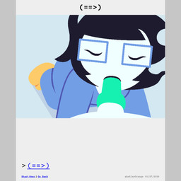 animal_genitalia animal_penis anthro black_hair canine_genitalia canine_penis clothed clothed_female clothing comic_panel crop_top duo eyewear fellatio female genitals glasses gynomorph hair intersex intersex/female lipstick makeup onesie oral pajamas penile penis sex shirt short_hair topwear white_body ashleyorange homestuck ms_paint_adventures jade_harley june_egbert canid canine human humanoid hybrid mammal 1:1 animated animated_comic comic hi_res incest_(lore) sibling_(lore) sister_(lore) sisters_(lore) trans_(lore) trans_woman_(lore)