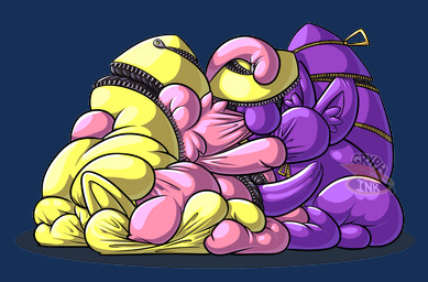 ambiguous_gender bulge bulge_grab group inflatable latex null null_bulge squish stretching stretchy trio unzipped zipper zipper_pull_tab naughtygryph asian_mythology chinese_mythology east_asian_mythology mythology aika_(kitsune) inabunstar_(character) yomo_kokura animate_inanimate canid canine fox jiangshi lagomorph leporid living_clothing living_costume living_fursuit living_inflatable mammal rabbit undead alpha_channel