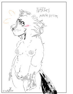 anthro belly blush body_hair breasts buckteeth female genitals happy_trail nails nervous nervous_smile nude nude_female overweight pubes small_breasts smile solo teeth vulva armedantagonist disney zootopia nibbles_maplestick beaver mammal rodent absurd_res hi_res