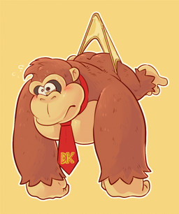 anthro bodily_fluids butt clothing embarrassed hairy hanging_wedgie humiliation male male/male necktie solo sweat sweatdrop underwear wedgie wedgie_fetish haxsmack donkey_kong_(series) nintendo donkey_kong_(character) kong mammal primate animated