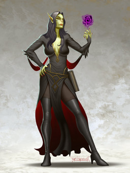 black_clothing black_shirt black_topwear book boots breasts clothing female footwear green_body high_heels humanoid_pointy_ears legwear magic_user not_furry pointy_ears shirt shoes simple_background solo thigh_boots thigh_highs topwear vanharmontt dungeons_and_dragons hasbro wizards_of_the_coast githyanki humanoid 2025 3:4 absurd_res digital_media_(artwork) hi_res