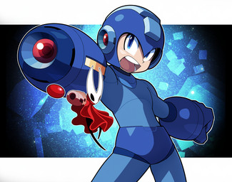 action_pose anthro arm_cannon armor biped blue_armor blue_eyes duo female headgear helmet machine male pose ranged_weapon three-quarter_view weapon weapon_arm ultimatemaverickx capcom hollow_knight_(franchise) mega_man_(series) team_cherry hornet_(hollow_knight) mega_man_(character) arthropod insect robot 2025 cel_shading digital_drawing_(artwork) digital_media_(artwork) hi_res portrait screentone shaded three-quarter_portrait