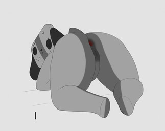 anal anal_fluids animated_gif anthro anus ass_up ball big_butt bodily_fluids butt console female grey_background shortstack shortstack_female simple_background slightly_chubby solo renabu nintendo nintendo_switch switch_dog animate_inanimate 2016 animated digital_media_(artwork) multiple_scenes sequence short_playtime
