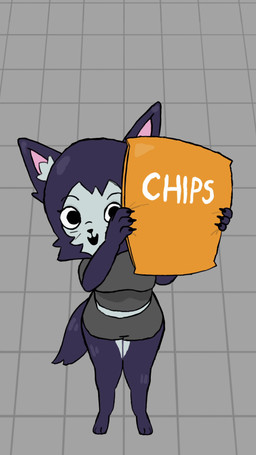 anthro big_breasts black_body black_fur blush bodily_fluids breasts chips_(food) duo ear_tuft female female/female flirting floor food fur looking_down looking_up neck_tuft no_shoes store sweat tail tile tile_floor tuft white_body white_fur yellowracc tiktok candice_(yellowracc) doink_(yellowracc) domestic_cat felid feline felis mammal 9:16 animated hi_res high_framerate meme short_playtime sound video
